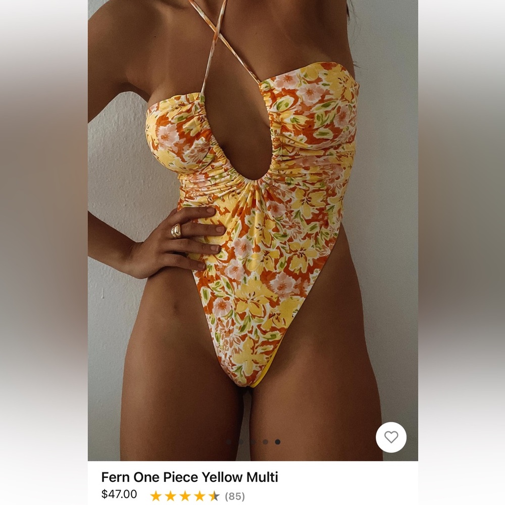 Princess Polly Fern One Piece - Yellow Multi